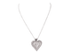 Collier Collier coeur en or blanc et diamants 58 Facettes 33084