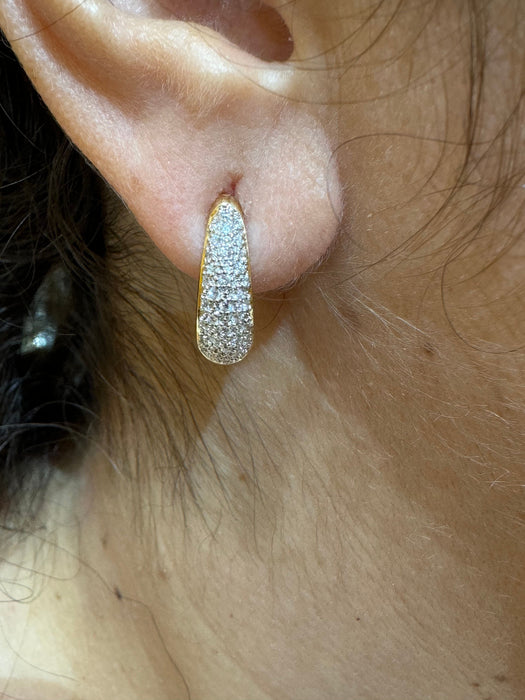 Boucles d'oreilles Boucles d’oreilles or jaune et diamants 58 Facettes