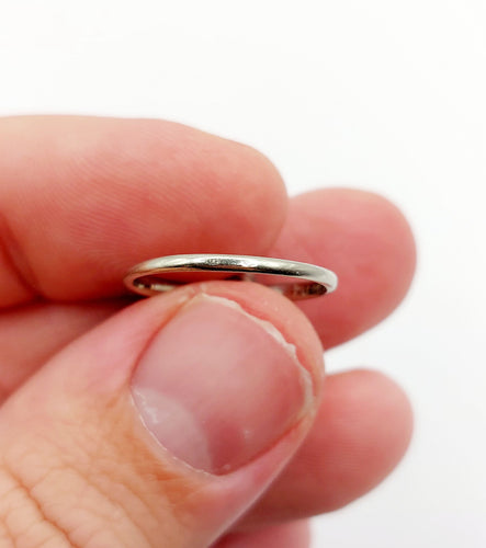 Bague 53 Bague solitaire art deco or blanc 18k diamant 0,22 carat (circa 1930) 58 Facettes A06143