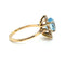 Bague 58 Bague Marguerite Topaze Bleue Diamants 58 Facettes