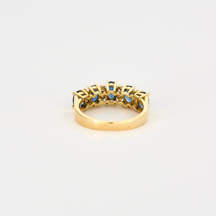 Bague 51 Bague or jaune saphirs diamants 58 Facettes 2090396