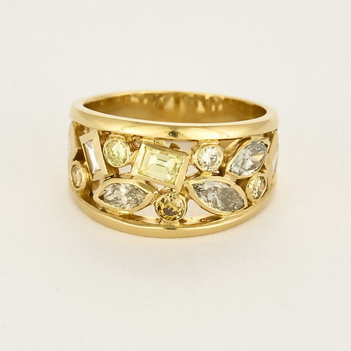Bague 53 Bague en Or jaune et diamants 58 Facettes LJ 25- 291