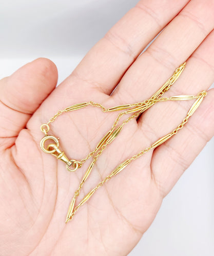 Montre Chaîne giletière de montre antique or jaune 18k maillons finement travaillés (circa 1900) 58 Facettes A05186