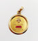 Pendentif AUGIS - Pendentif médaille d'amour  23mm or jaune et rubis  "+ QU'HIER - QUE DEMAIN" 58 Facettes A06325