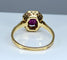 Bague 55 Bague or jaune rubis et diamants 58 Facettes AB335
