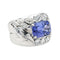 Bague 51 Bague Cocktail Or blanc Tanzanite, Diamant 58 Facettes 3411145CN