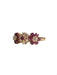 Bague 54 Bague or jaune, fleurs rubis diamants 58 Facettes