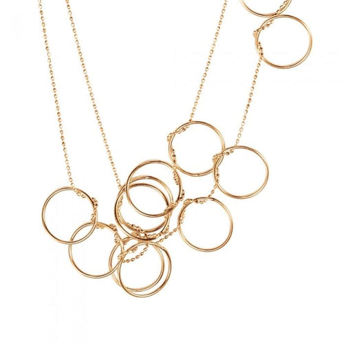 Ginette NY - sautoir Thirteen Circles Or rose 58 Facettes