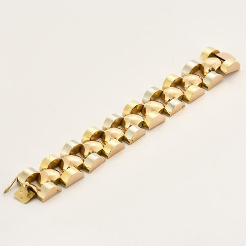 Bracelet Bracelet TanK en Or jaune, blanc et rose 58 Facettes CAS0106