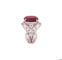 Bague 53 Bague en or blanc, sertie d'une importante tourmaline rouge intense ( Rubellite ) 58 Facettes