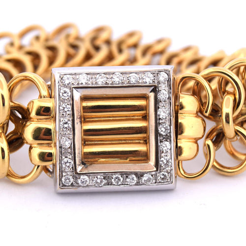 Bracelet BRACELET EN OR 18 KT ET DIAMANTS 58 Facettes