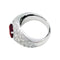 Bague 49 Bague jonc pavage diamant, rubis 1,78 carats. 58 Facettes 30945