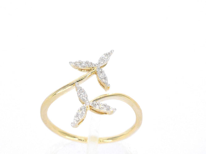 Bague 55 Bague en or jaune avec diamants 58 Facettes 2335