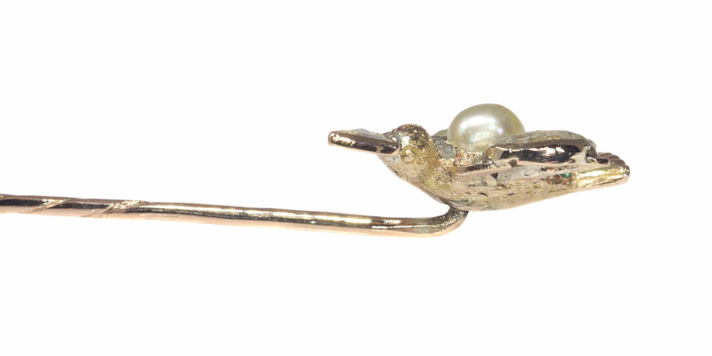 Broche La paix en joaillerie : la broche pigeon baroque 58 Facettes 21340-0010