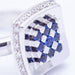 Bague 52 Bague en or avec diamants et saphirs 58 Facettes N102919EJ