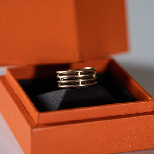 Ring 54 HERMÈS-ring "Ariane" i rosaguld 58 Facettes