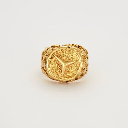 Bague Bague or jaune avec motif 58 Facettes LP576