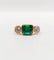 Bague 49 Bague jarretière vintage émeraude de Colombie 1,80 ct et diamants en or 18k 58 Facettes A06440