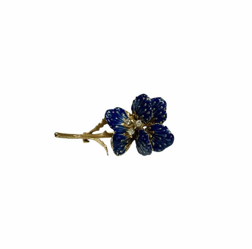Broche Broche « fleur bleue » Éd. Richards 58 Facettes REF2501-268