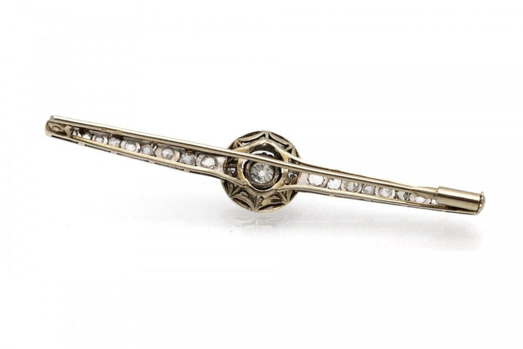 Broche Broche ancienne en or et diamants, début du XXe siècle 58 Facettes 9856