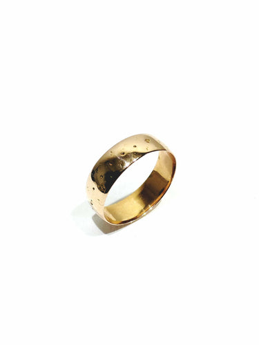 Bague 55 Alliance femme large en or rose 18 carats Napoléon III 58 Facettes