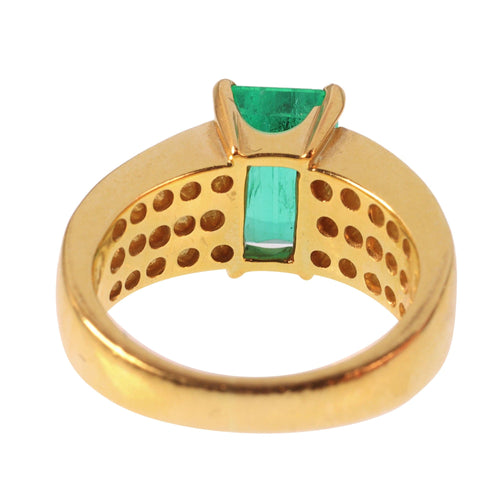 Bague 51 La splendeur verte de Kutchinsky : bague de fiançailles en émeraude de 2,33 ct avec accents de diamants 58 Facettes 13262-0119