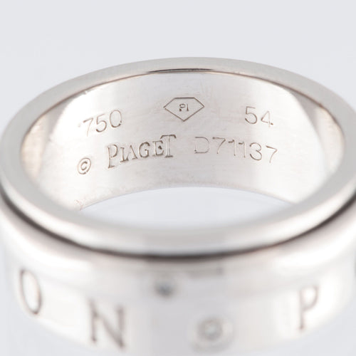 Bague 54.5 PIAGET - Bague à anneau Possession or blanc diamants 58 Facettes