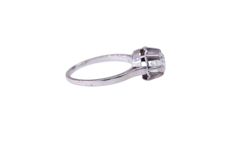 Bague 58 Bague solitaire diamant or blanc et platine 58 Facettes SOLO.0.85ct-1562