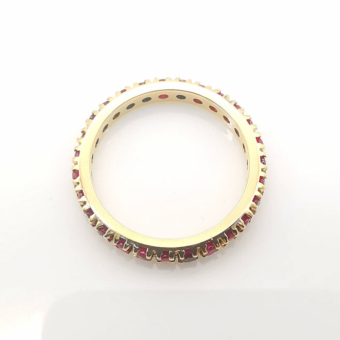 American gold and ruby wedding rings