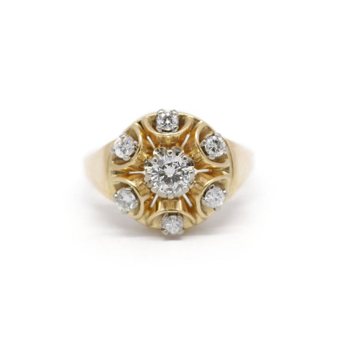 Bague 53 Bague or jaune diamants 58 Facettes 200099R