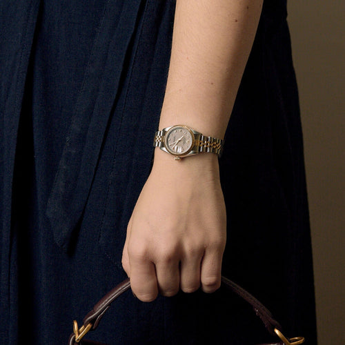 Horloge Rolex Model Datejust 26 mm in 18K Goud en Staal Computer Wijzerplaat 58 Facettes