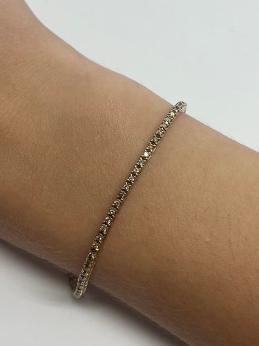 Bracelet Bracelet rivière or rose et diamants 1 ct 58 Facettes 68601