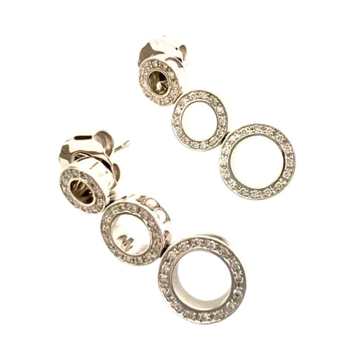 Boucles d'oreilles Boucles d'oreilles contemporaines en or du XXe siècle avec diamants 58 Facettes Q273B(100)