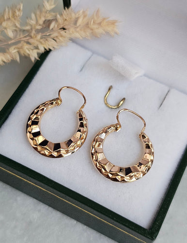 Boucles d'oreilles Créoles or rose 58 Facettes 666