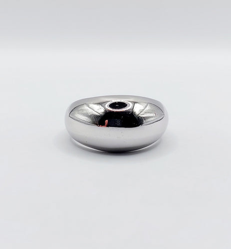 Bague 56 Bague art déco bombé dôme or blanc 58 Facettes A04310