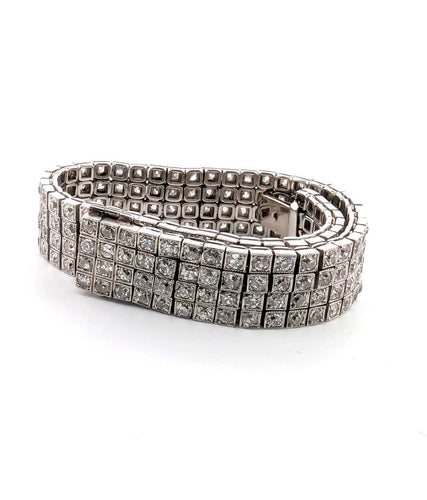 Bracelet Bracelet en platine avec diamants 58 Facettes