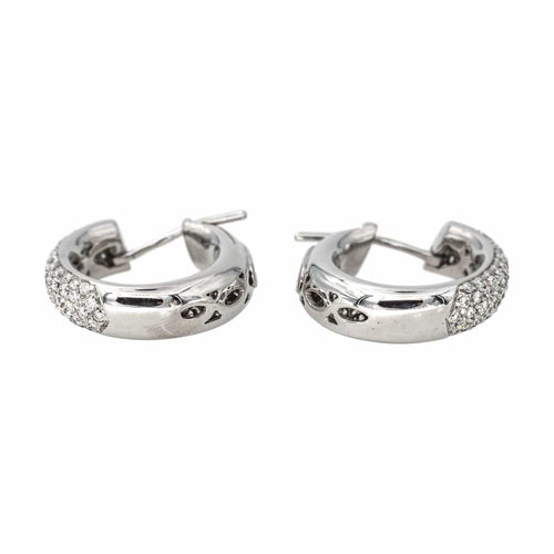 Boucles d'oreilles Boucles d'oreilles Créoles Or blanc Diamant 58 Facettes 4268398RV