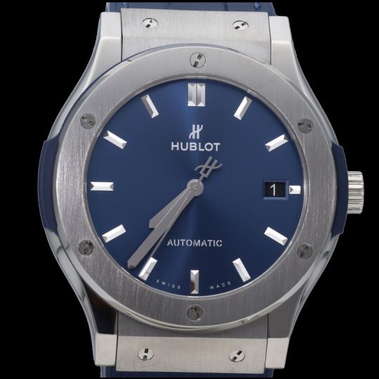 Hublot Classic Fusion Titanblaue Uhr