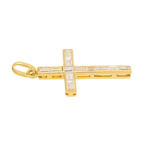 Pendentif Pendentif Croix Or jaune Diamant 58 Facettes 4268399RV