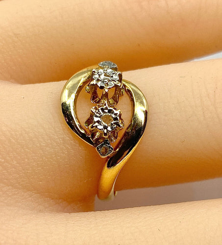 Bague 55 Bague en or et diamants 58 Facettes AB585