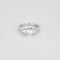 Bague 53 Solitaire trilogie or blanc, diamant princesse 1,50 carat. 58 Facettes