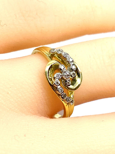 Bague 53 Bague en or et diamants 58 Facettes AB579