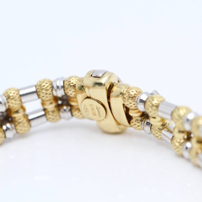 Bracelet bracelet en or bicolore avec diamants 58 Facettes E362012