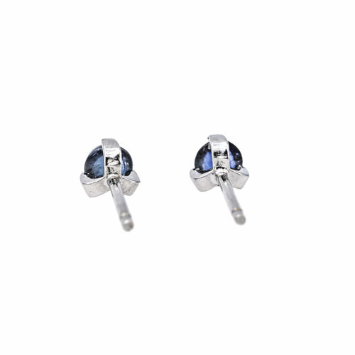 Boucles d'oreilles Boucles d'oreilles Puces Or blanc Saphir 58 Facettes 3089100CN