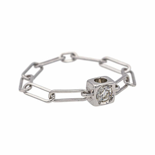 Bague 50 Dinh Van Bague Le Cube Or blanc Diamant 58 Facettes 3980696RV