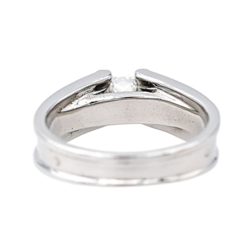 Bague 58 Bague Solitaire Or blanc Diamant 58 Facettes 4354718CN