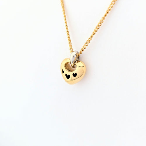 Collier Collier coeur en or jaune et diamants 58 Facettes 30893