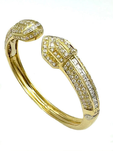 Bracelet Bracelet vintage or jaune 18K et diamants 5.5ct 58 Facettes