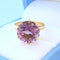 Bague 56.5 Bague Améthyste en Solitaire Or Jaune 18 K 58 Facettes AA 1716