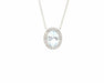 Collier Collier en or blanc avec aigue-marine et diamants 58 Facettes